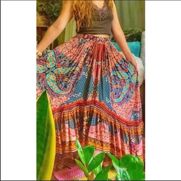 ANTHROPOLOGIE Bhanuni Allaire High Low Maxi Skirt - Picture 3 of 8